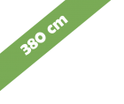 Trampoline winter afdekhoes extra 380 cm Berg zwart